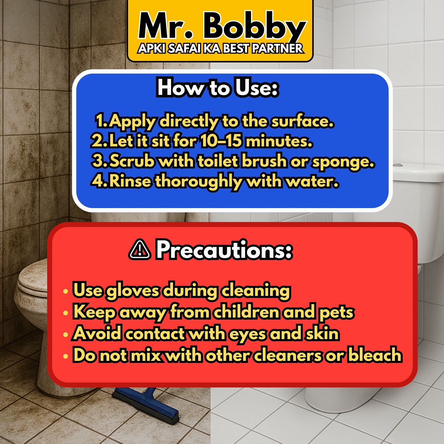 Toilet Cleaner – 500ml | Powerful Tile & Bathroom Cleaner